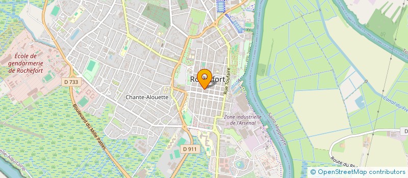 localisation de l'entreprise CABINET VETERINAIRE DE L'ARSENAL à ROCHEFORT