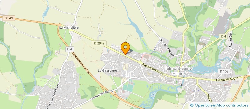 localisation de l'entreprise CABINET VETERINAIRE DE L'ATLANTIQUE à TALMONT-SAINT-HILAIRE