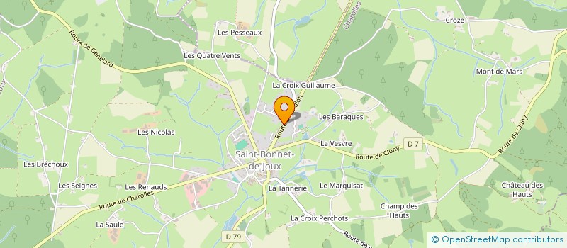 localisation de l'entreprise CABINET VETERINAIRE DES MONTS DU CHAROLAIS à SAINT-BONNET-DE-JOUX