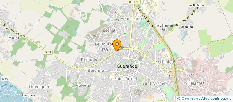 localisation de l'entreprise CABINET VETERINAIRE DES REMPARTS à GUERANDE