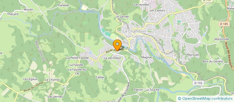 localisation de l'entreprise CABINET VETERINAIRE DU HAUT LIGNON à LE CHAMBON-SUR-LIGNON