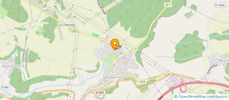 localisation de l'entreprise CABINET VETERINAIRE LES PORTES DE L'AUXOIS  SOMBERNON