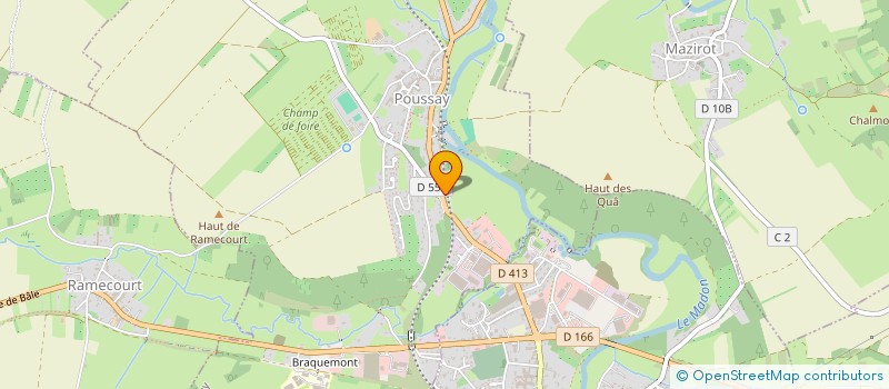 localisation de l'entreprise CABINET VETERINAIRE POILS & MOUSTACHES  POUSSAY