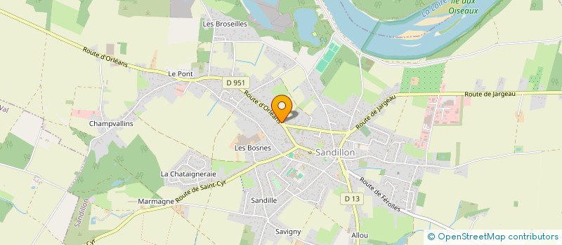 localisation de l'entreprise CABINET VETERINAIRE SAMATHA à SANDILLON