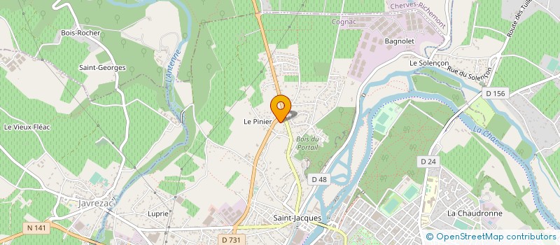 localisation de l'entreprise CABINET VIGIER à COGNAC
