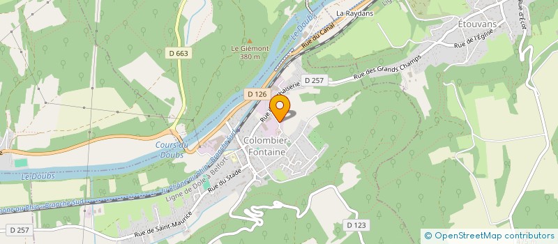 localisation de l'entreprise CABINET VILLARD  COLOMBIER-FONTAINE