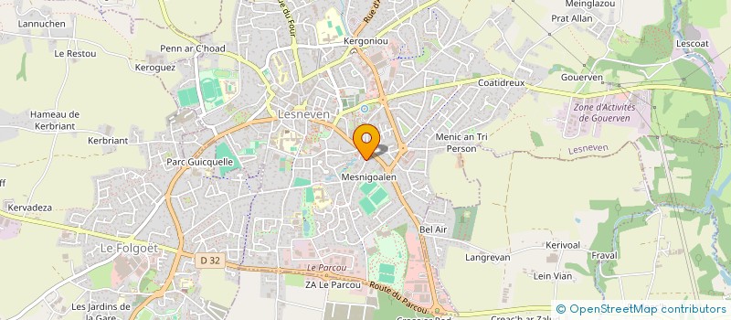 localisation de l'entreprise CABINET ZHENG  LESNEVEN