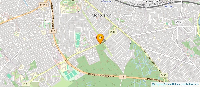 localisation de l'entreprise CABINETS DE LA PELOUSE  MONTGERON