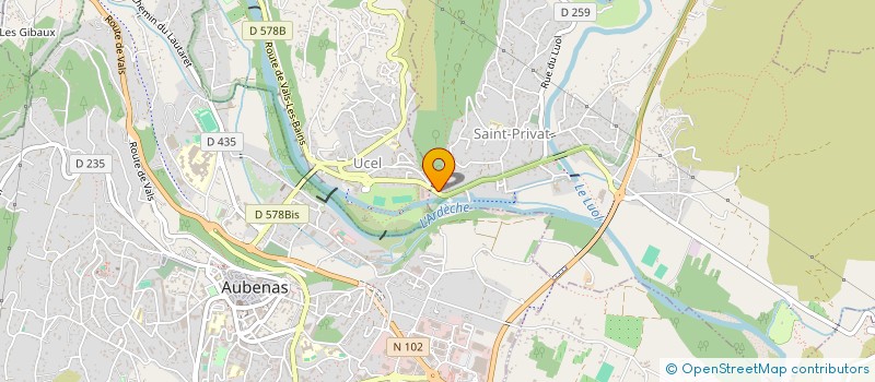 localisation de l'entreprise CABINETS VOLANE AUBENAS  SAINT-PRIVAT