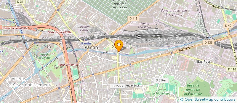 localisation de l'entreprise CABLE CONNECTIQUE DISTRIBUTION ELECTRON à PANTIN
