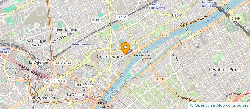 localisation de l'entreprise CABLING SERVICE BUREAUTIQUE MOBILIER à COURBEVOIE