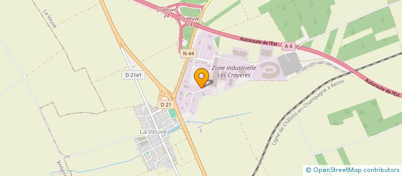 localisation de l'entreprise CABOI à LA VEUVE