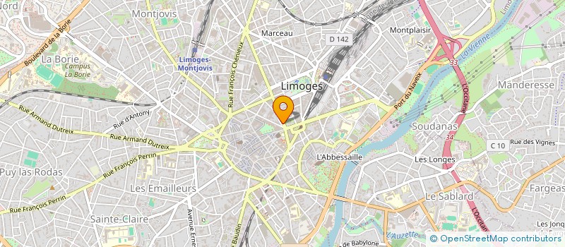 localisation de l'entreprise CABORT à LIMOGES