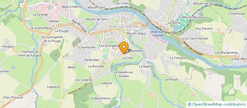 localisation de l'entreprise CABOTTE  AIXE-SUR-VIENNE