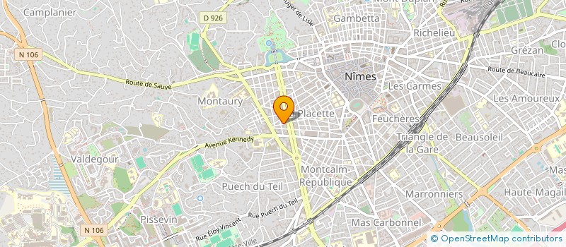 localisation de l'entreprise CABRERA J ET TABARIES F  NIMES
