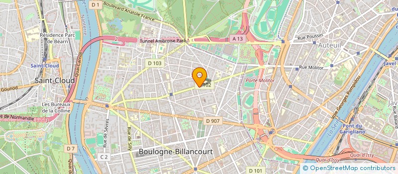 localisation de l'entreprise CABTRANS à BOULOGNE-BILLANCOURT
