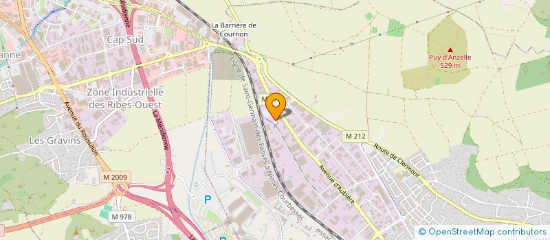 localisation de l'entreprise CABUR à COURNON-D'AUVERGNE