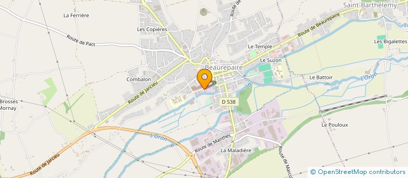 localisation de l'entreprise CAC2M  BEAUREPAIRE