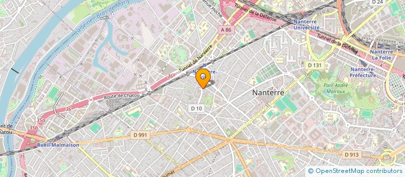 localisation de l'entreprise CACAO FOLIES à NANTERRE