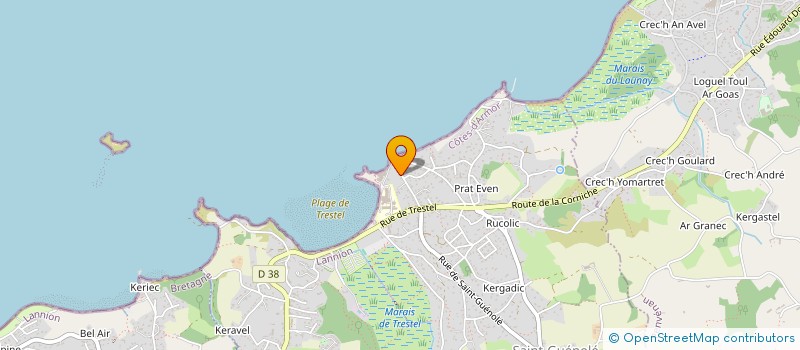 localisation de l'entreprise CACAO IMMOBILIER  TREVOU-TREGUIGNEC