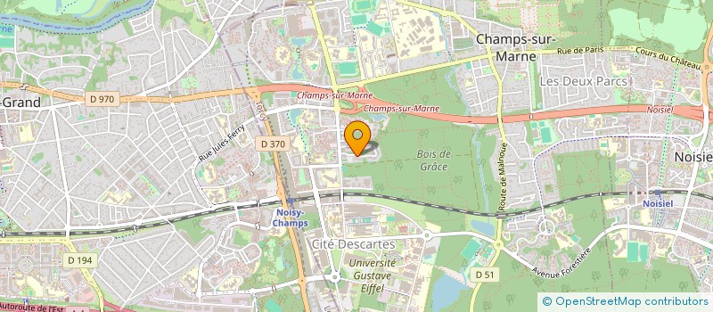 localisation de l'entreprise CACCIAGUERRA PROD FORMATIONS  CHAMPS-SUR-MARNE