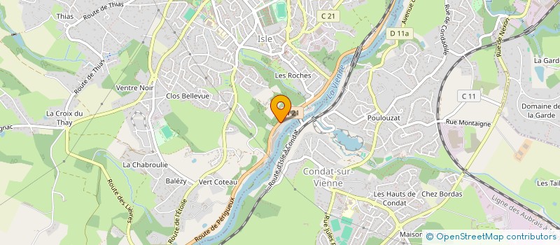 localisation de l'entreprise CACEDA à ISLE