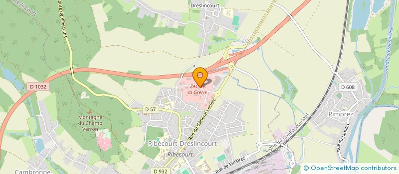 localisation de l'entreprise CACEF  RIBECOURT-DRESLINCOURT