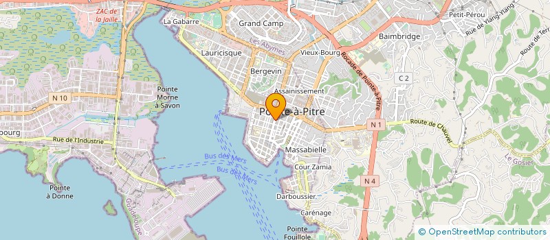 localisation de l'entreprise CACG à POINTE A PITRE