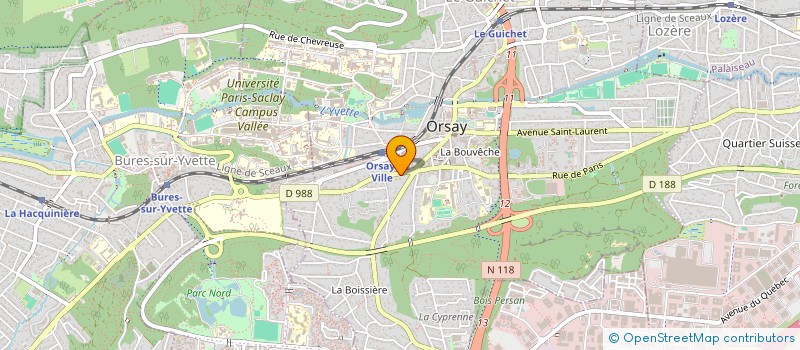 localisation de l'entreprise CACHAHE  ORSAY