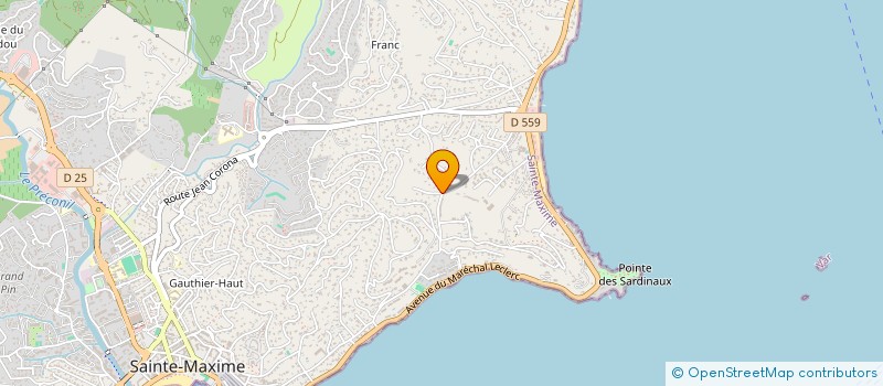 localisation de l'entreprise CACHARPHI à SAINTE-MAXIME