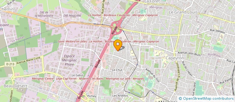 localisation de l'entreprise CACHE VILLAGE  MERIGNAC