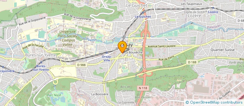 localisation de l'entreprise CACHEMIRE ET ANGORA à ORSAY