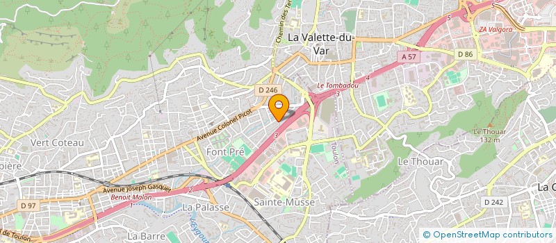 localisation de l'entreprise CACHER 83 à TOULON