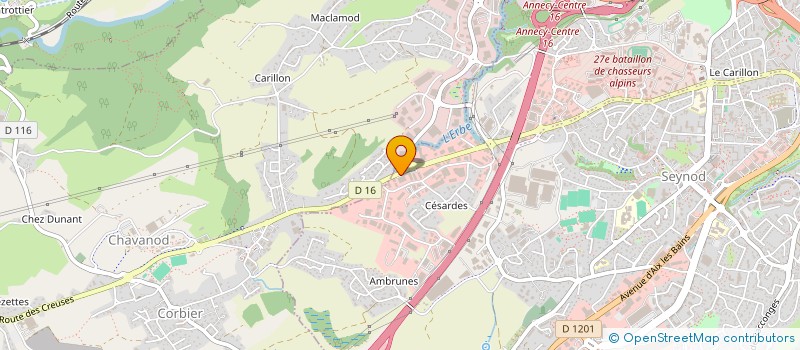 localisation de l'entreprise CACHIN SARL à ANNECY