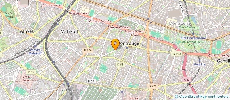 localisation de l'entreprise CACIB PARTICIPATIONS BLEUET  MONTROUGE