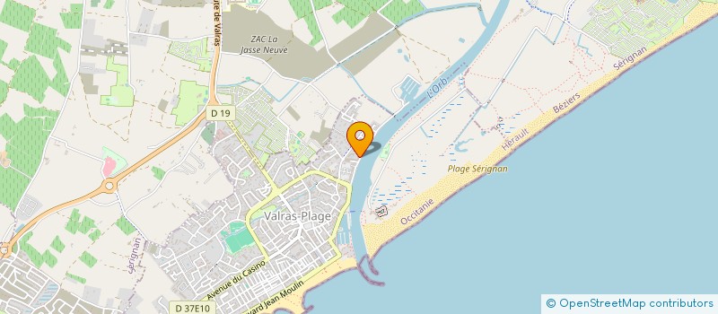 localisation de l'entreprise CACLE  VALRAS-PLAGE