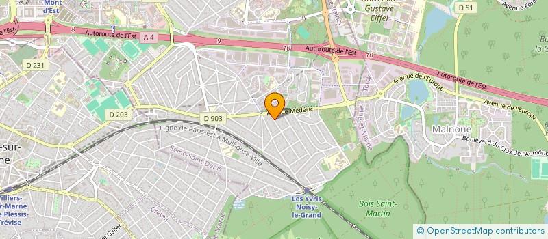 localisation de l'entreprise CACRINA à NOISY-LE-GRAND