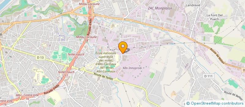 localisation de l'entreprise CACTILE à ALBI