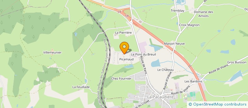 localisation de l'entreprise CACY  LA PACAUDIERE