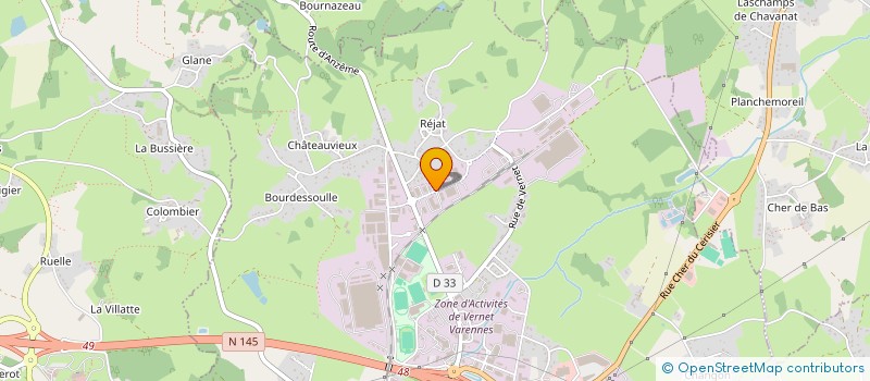 localisation de l'entreprise CAD 2B  GUERET