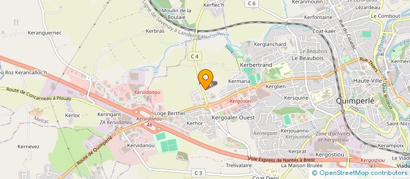 localisation de l'entreprise CAD  QUIMPERLE