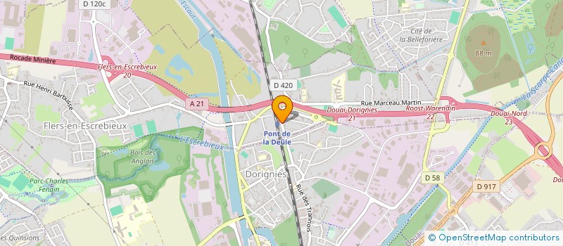 localisation de l'entreprise CAD INDUSTRIE à FLERS-EN-ESCREBIEUX
