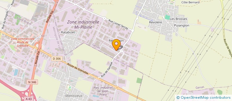 localisation de l'entreprise CADA  GENAS