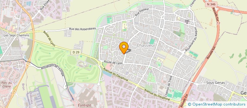 localisation de l'entreprise CADANSE  CHASSIEU