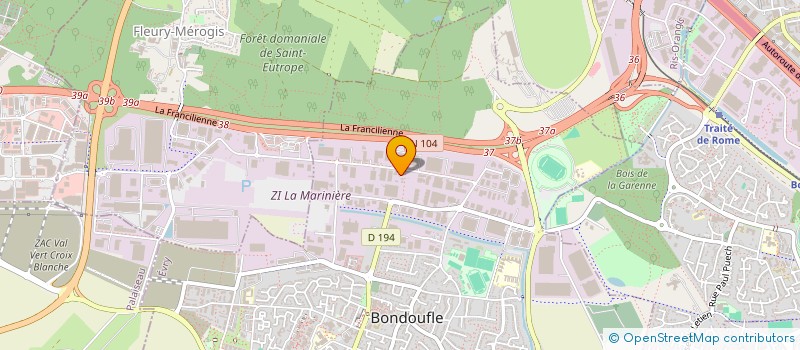 localisation de l'entreprise CADAP CADEAUX PAPETERIE EUROSCRIPT à BONDOUFLE