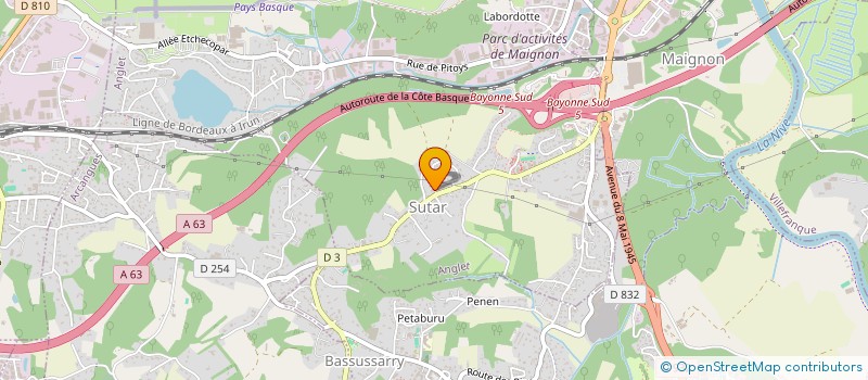 localisation de l'entreprise CADCUBE à ANGLET