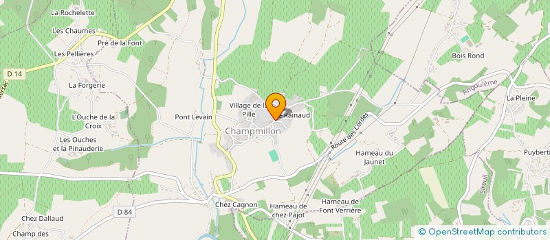 localisation de l'entreprise CADDY SERVICE à DOUZAT