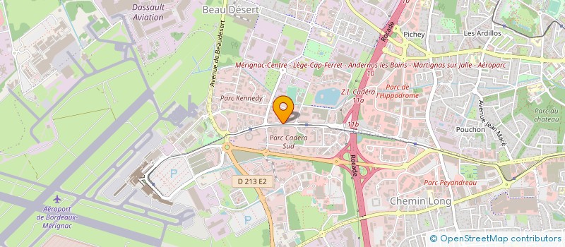 localisation de l'entreprise CADE  MERIGNAC