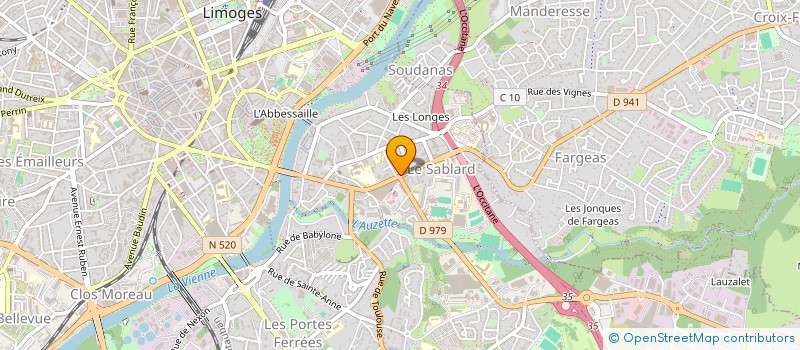 localisation de l'entreprise CADEB IMMO à LIMOGES