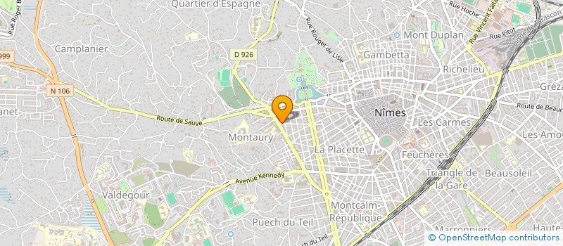 localisation de l'entreprise CADEREAU TRAVERSIERE  NIMES